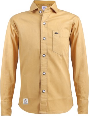 ABC Boys Solid Casual Yellow Shirt