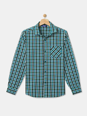 R&B Boys Checkered Casual Multicolor Shirt