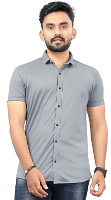 HEER STUDIO Men Striped Casual Grey Shirt