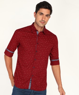 PARX Men Printed Casual Red Shirt