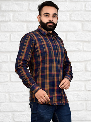 VK WINTER WEAR Men Checkered Casual Multicolor Shirt
