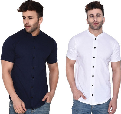 BEYOU FASHION Men Solid Formal Multicolor Shirt(Pack of 2)