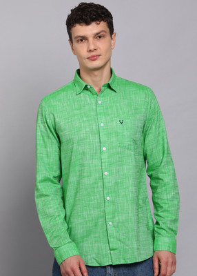 Allen Solly Men Solid Casual Green Shirt