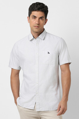 VAN HEUSEN Men Striped Casual Grey Shirt