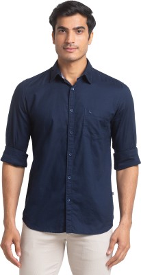 PARX Men Solid Formal Dark Blue Shirt