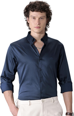 SATADHAR ENTERPRISES Men Solid Casual Blue Shirt