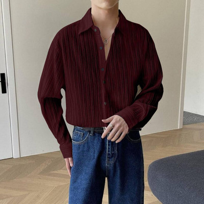 Shreeji enterprse Men Self Design Casual Maroon Shirt