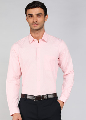 PETER ENGLAND Men Checkered Casual Pink Shirt