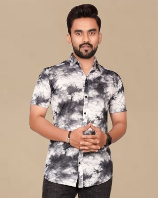 METRONAUT Men Printed Casual Black Shirt