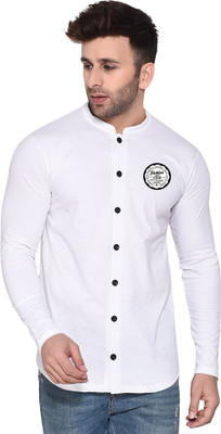 Blisstone Men Printed Casual White Shirt