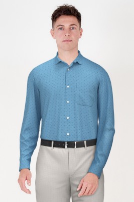 PETER ENGLAND Men Printed Formal Light Blue, Black Shirt