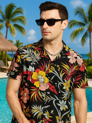Hancock Men Printed Casual Multicolor Shirt