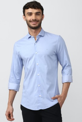 PETER ENGLAND Men Solid Casual Blue Shirt