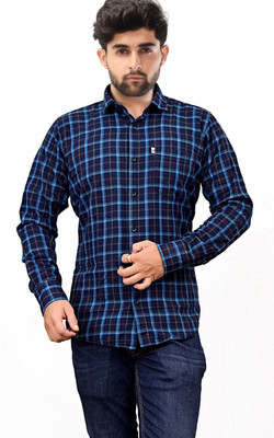 Arthz Fab Trends Men Solid Casual Black, Blue Shirt