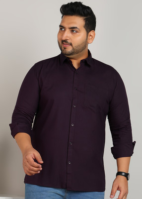 Sztori Men Solid Casual Purple Shirt