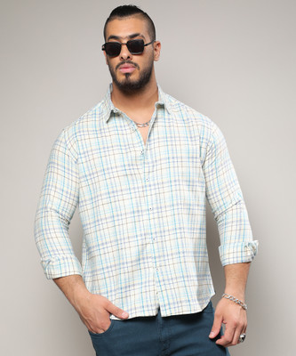 Instafab Plus Men Checkered Casual Multicolor Shirt