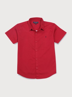 Palm Tree Boys Solid Casual Red Shirt