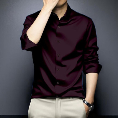 SATADHAR ENTERPRISE Men Solid Casual Purple Shirt