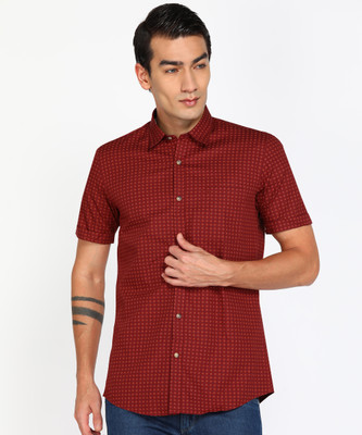 PETER ENGLAND Men Printed Casual Red Shirt