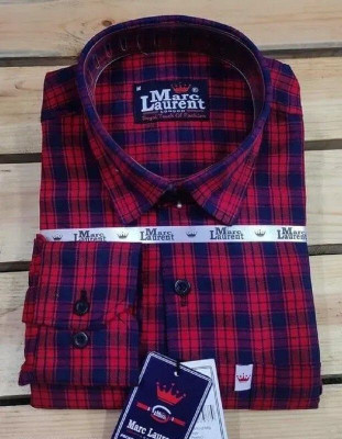 Ayansh Denix Men Solid Casual Red, Blue Shirt