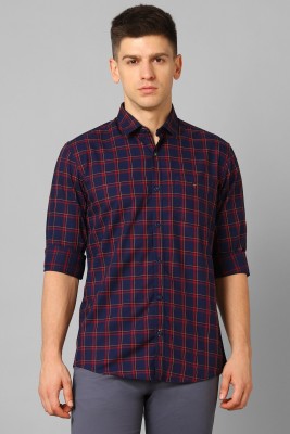 LOUIS PHILIPPE Men Checkered Casual Dark Blue, Red, Orange Shirt