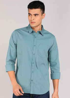 WROGN Men Solid Casual Dark Blue Shirt