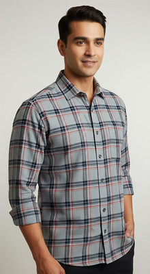 AMNM Men Solid Casual Grey, Red, Multicolor Shirt