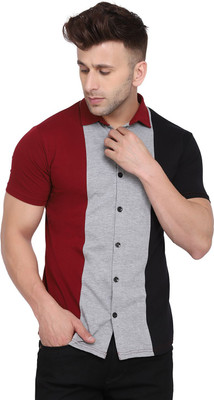 HouseOfCommon Men Color Block Casual Multicolor Shirt