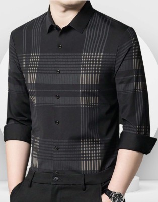 clinch fashion Men Checkered Casual Blue, Black Shirt