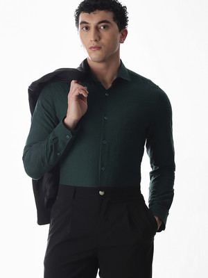 JACK & JONES Men Printed Casual Green Shirt