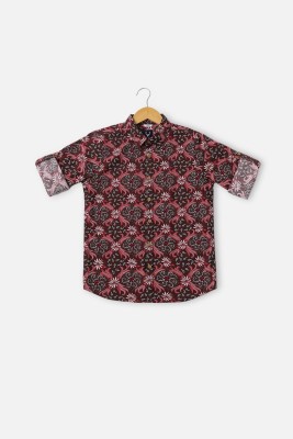 Allen Solly Boys Printed Casual Brown Shirt