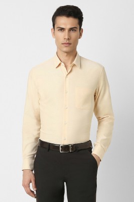 PETER ENGLAND Men Self Design Formal Beige Shirt