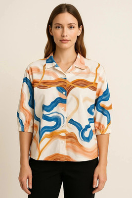 GLENZI Women Printed Casual Multicolor Shirt