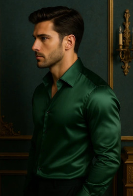 FABDACK Men Solid Casual White Shirt