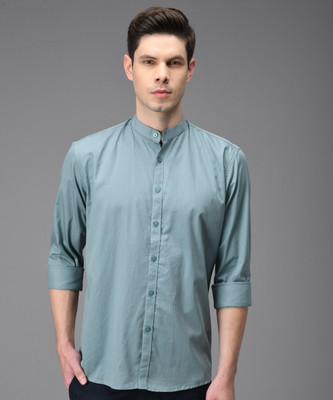 Kibit Men Solid Casual Grey Shirt