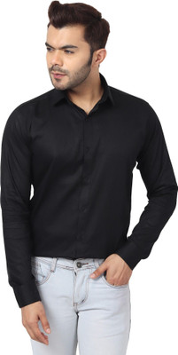 Zabolo Men Solid Formal Black Shirt