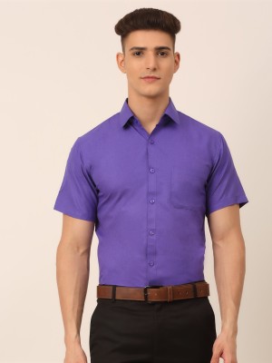 JAINISH Men Solid Formal Purple Shirt