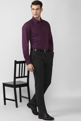 PETER ENGLAND Men Solid Formal Brown Shirt