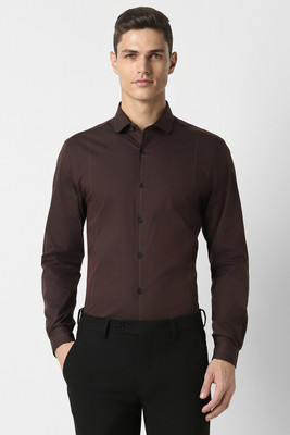 PETER ENGLAND Men Solid Formal Brown Shirt