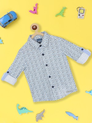 NautiNati Baby Boys Printed Casual Multicolor Shirt