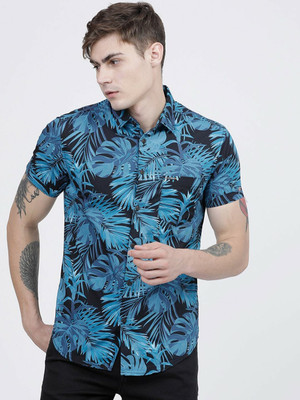 The Indian Garage Co. Men Printed Casual Black Shirt