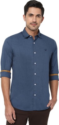 Allen Solly Men Self Design Casual Blue Shirt