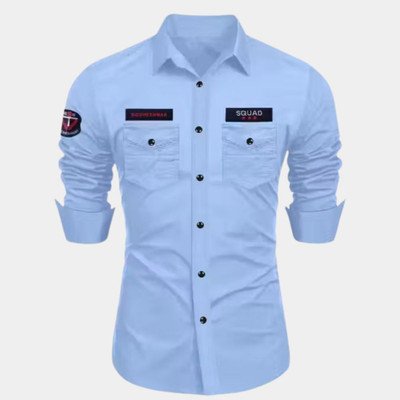 wearxture Men Solid Casual Yellow Shirt