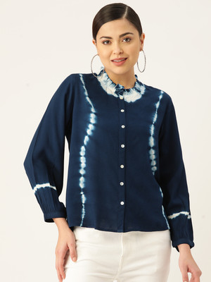 maaesa Women Printed Casual Multicolor Shirt