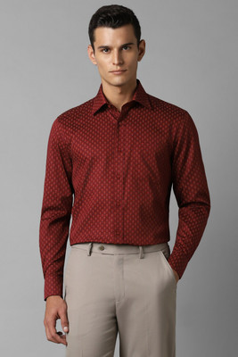 LOUIS PHILIPPE Men Printed Formal Red Shirt