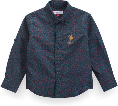 U.S. POLO ASSN. Boys Printed Casual Dark Blue, Red, Green Shirt