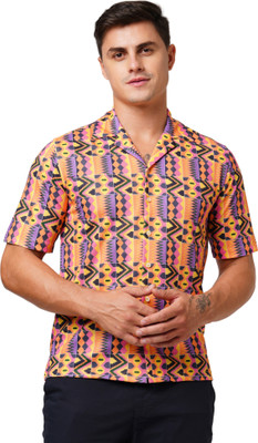 Leean Patterns Men Printed Casual Multicolor Shirt