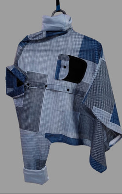 ALIJA FASHION HUB Men Printed Casual Grey, Blue Shirt