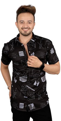 JILANI TRADERS Men Printed Casual Black Shirt