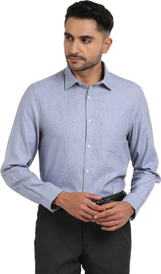 TURTLE Men Self Design Formal Grey Shirt
